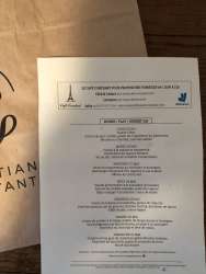 Menu Christian Constant - gastronomy