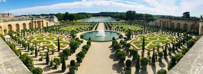 Vu sur le jardin du Chateau de Versailles