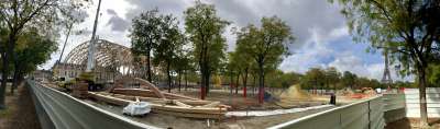 Panoramic photo of Grand Palais Ephemere