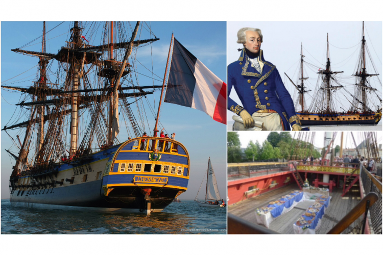 historical tour lafayette hermione boat cruise night dinner circuit historique normandy