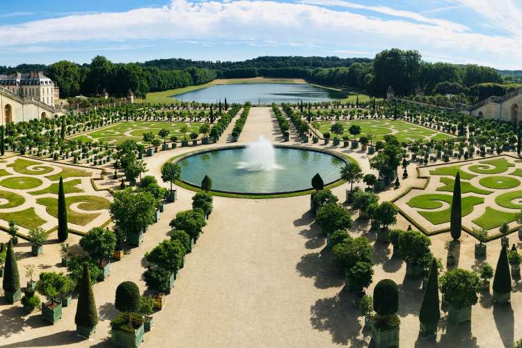 Vu sur le jardin du Chateau de Versailles