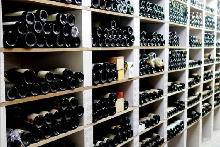 Cave à vins de collectionneur. Wine cellar